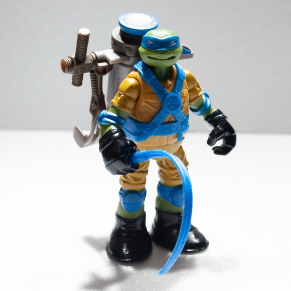2012 TMNT Teenage Mutant Ninja Turtles Leonardo Action Figure Ooze Backpack  X - Picture 1 of 4